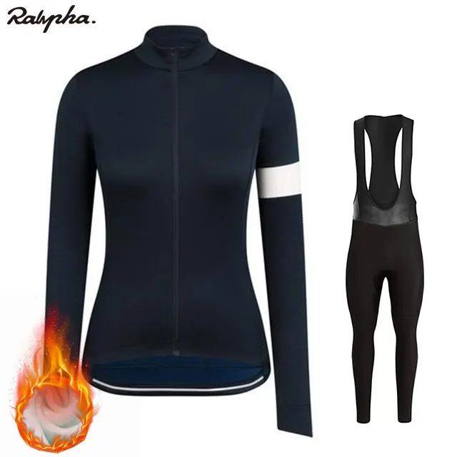cycling set 1 Raphaing pro зимний теплый флисовый открытый для верховой езды Дамский велосипед спортивная одежда флисовый зимний велосипедный костюм набор велосипедная форма - Цвет: cycling set 1