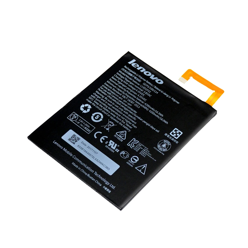 Планшет Батарея L13D1P32 для Lenovo LePad A8-50 S8-50 Tab 3 8 дюймов A5500 TB3-850F TB3-850M 4200/4290 мАч натуральная Batteria