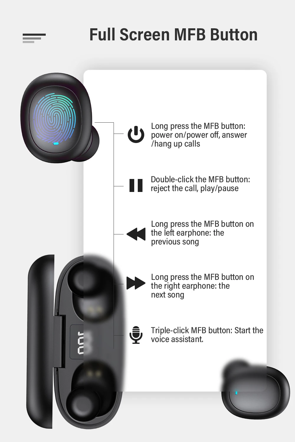 DACOM U7 TWS Bluetooth наушники 5,0 настоящие беспроводные стерео наушники HiFi мини TWS наушники беспроводные наушники для iPhone samsung