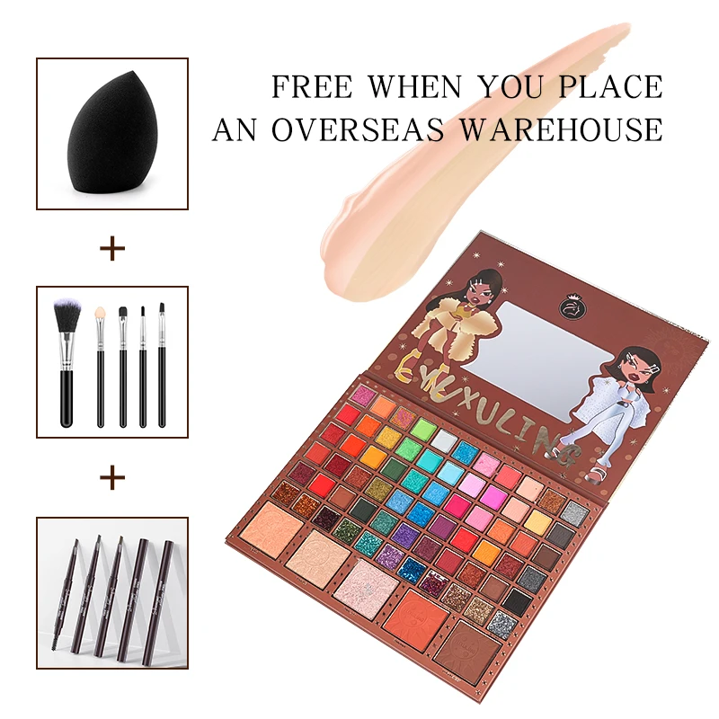 EZSOZO 71 Eyeshadow Palette Set Palette Long-lasting Waterproof Highlight Glitter Powder Makeup Matte Shadow Feminine Cosmetics EZSOZO 71 Eyeshadow Palette Set Palette Long-lasting Waterproof Highlight Glitter Powder Makeup Matte Shadow Feminine Cosmetics