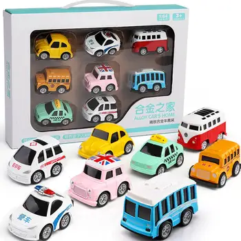 

8pcs/set Children's Kids Alloy Pull Back Car Toy Car Set Boy Fall Resistance Inertia Car Gift Kids Toys for Boy