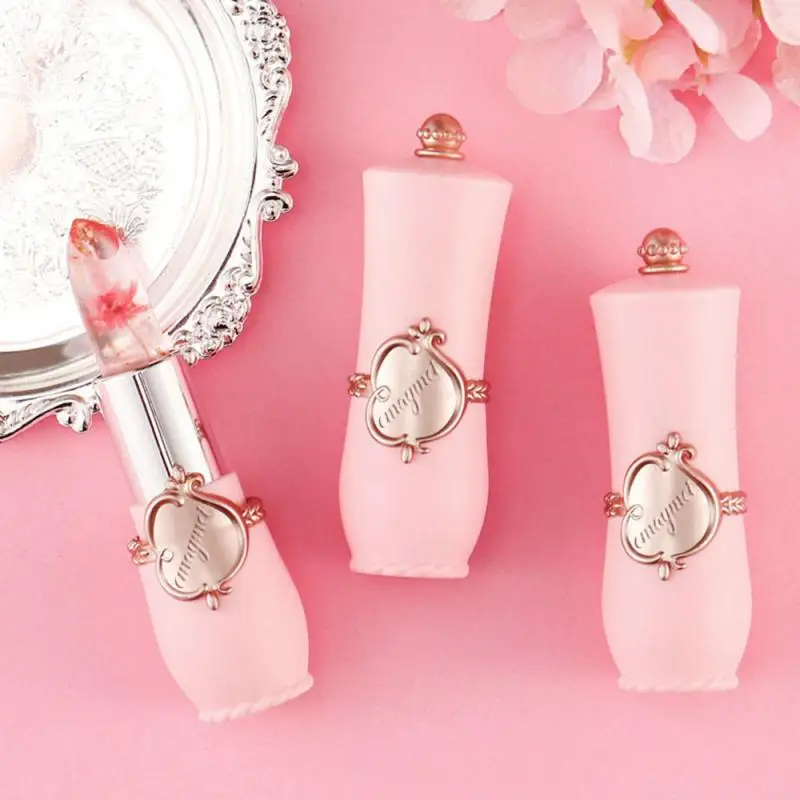 

Transparent Jelly Flower Lip Blam Moisturizing Long Lasting Color Changing Lipsticks Waterproof Lip Care Makeup Cosmetic TSLM1