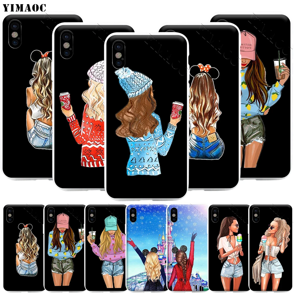 Чехол для телефона YIMAOC Best Friends BFF iPhone 11 Pro XS X XR Max 8 7 6 6S Plus SE 5S | Мобильные телефоны и