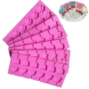 

Lollipop Mold 12 Even Light Creative Starry Sky More Small Bear Deer Series Silicone MAQUETER Eco-friendly Pink 26.8*11.6*1.5cm