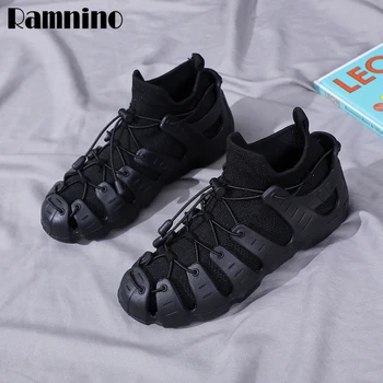 

Ramnino Sock Sneakers Women Casual Shoes Breathble Sport Shoes Flying Weaving Round-toe Lazy Running Shoes Women Tenis Feminino
