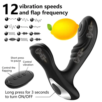 Powerful Prostate Massager Anal plug Male Masturbator Vibrator Remote Control 12 Speed Vibrating Anal Toys For Men Women 3