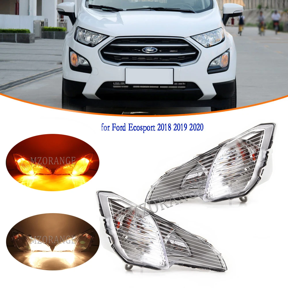 Fog Light Headlight for Ford Ecosport 2018 2019 2020 Halogen Fog Lamp Headlights Cover Car Accessories Parts Body kit with bulb