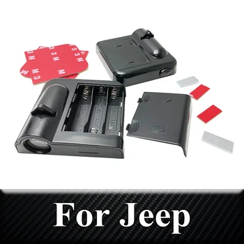 

2pcs For JEEP renegade wrangler jk jeep compass Car Logo welcome Door light Paste Battery Projector light