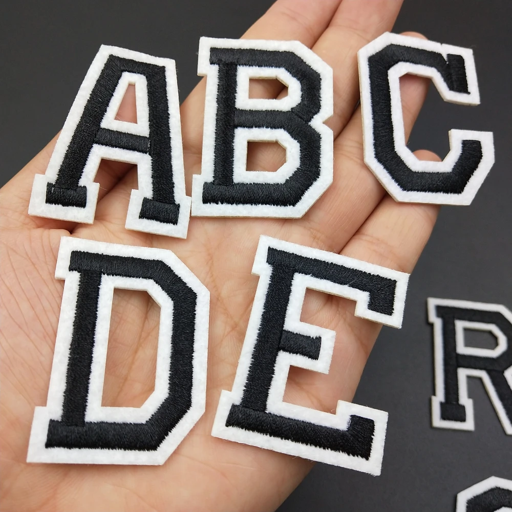 Shop Embroidery Patches: 26 English Alphabet & Number Stickers