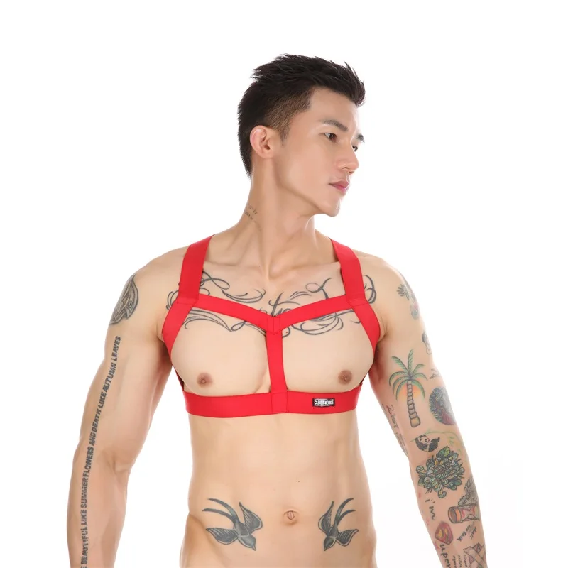 

CLEVER-MENMODE Male Lingerie Harness Men Fetish Bondage Sexy Body Chest Straps Hollow Out Clothing Hombre Arnes Shoulder Costume