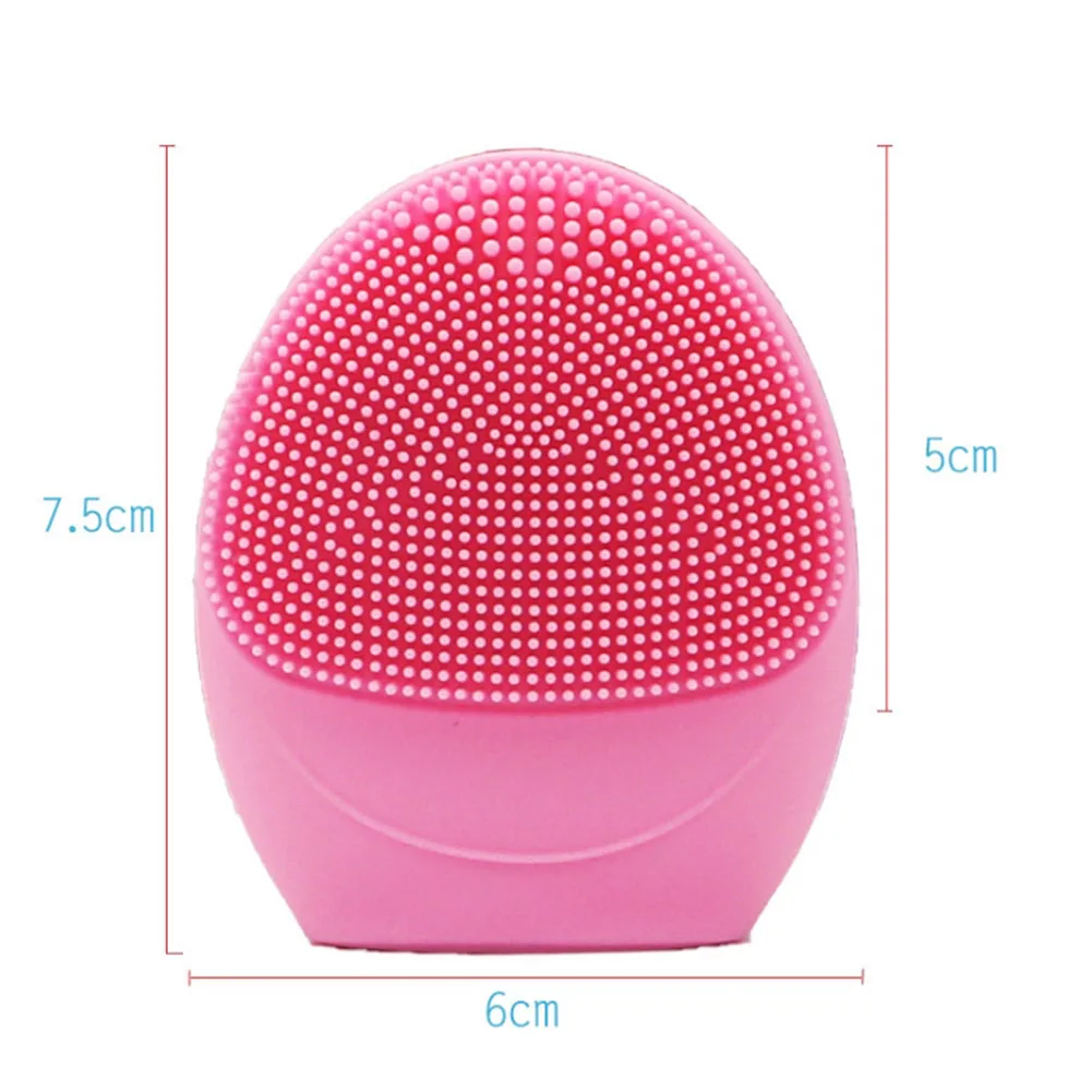 Electric Battrey Facial Cleansing Brush Silicon Vibration Mini Cleaner Deep Pore Cleaning Skin Massage face brush Dropshipping