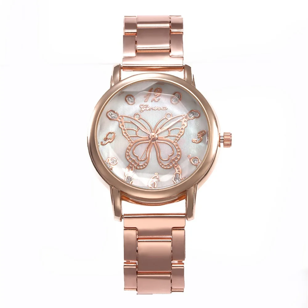 

Fashion Women Bracelet Watch Butterfly Pattern Sport Quartz Wrist Bracelet Dial Watches Lady Clock Wholesale reloj mujer