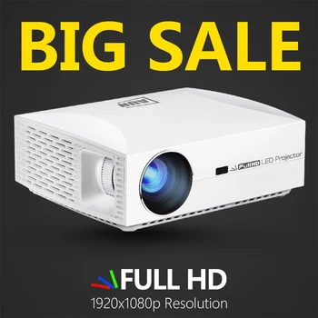 

AUN Full HD Projector F30, Android 6.0 (2G+16G) 1920x1080P 6,500 lumens, Video LED Beamer for 4K Home Cinema