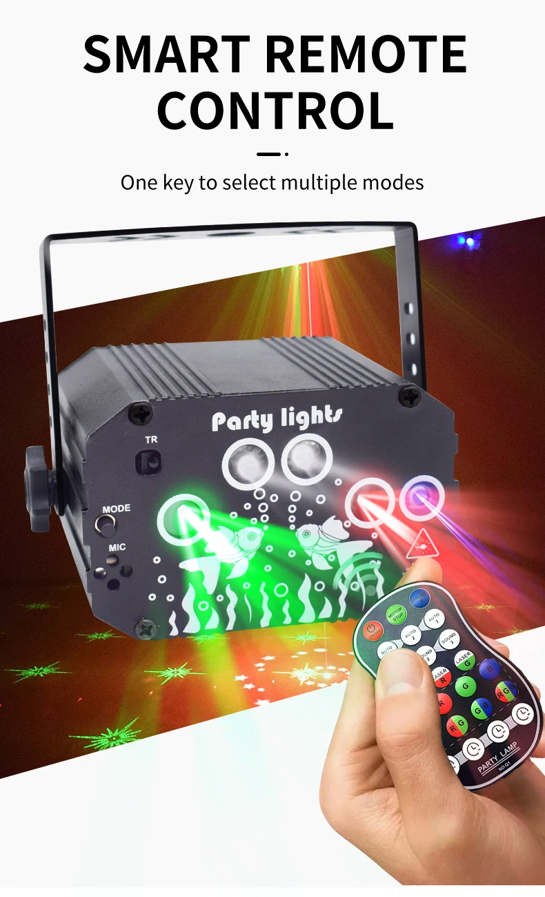 Effets de scène,projecteur Laser à commande vocale,lumière de scène à effet stroboscopique rvb