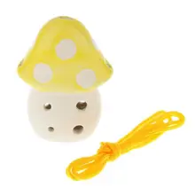 Переносной прибор машинной формы 6 отверстий желтая музыкальная керамическая окарина