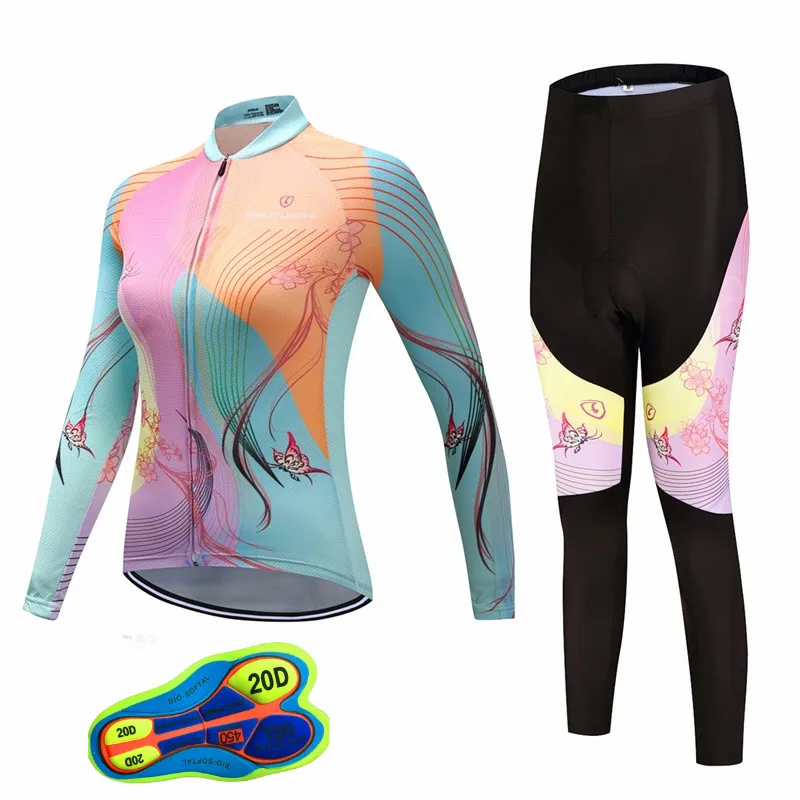 

2019Summer Women Cycling Jersey Set Pro Cycling Clothing Cycling Sets Bike uniform Road Bicycle Jerseys MTB Bicycle Long Sleeve