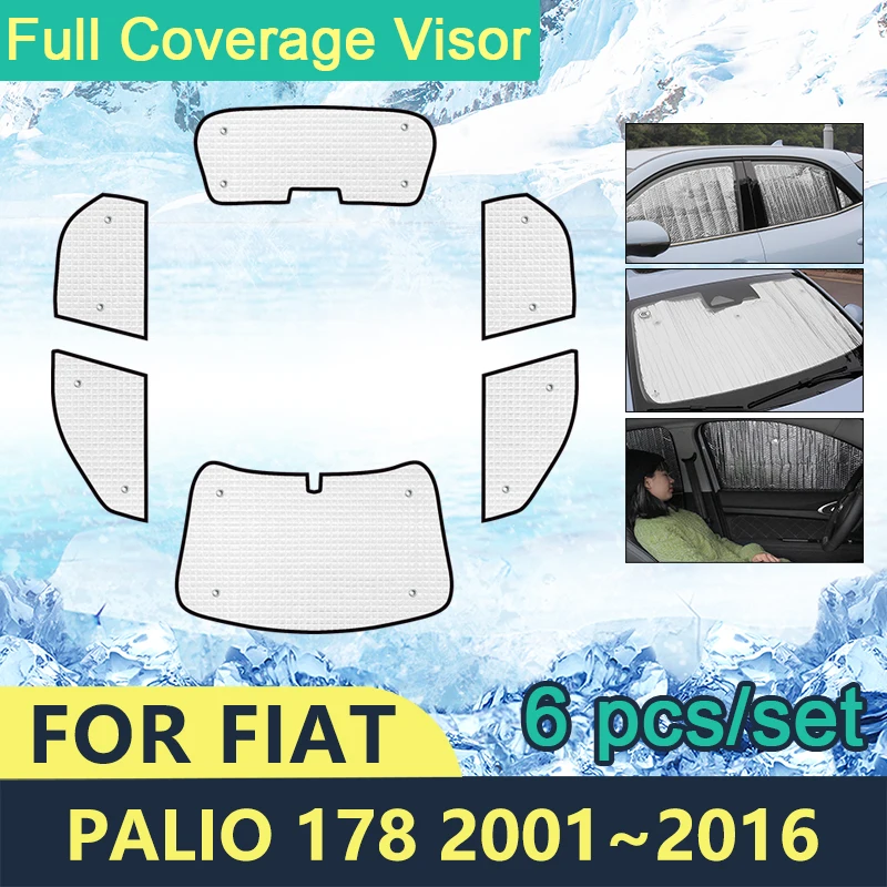 

Full Cover Sunshades For Fiat Palio 178 2001~2016 Car Windshields Accessories Visor Side Sun Protection 2015 2014 2013 2012