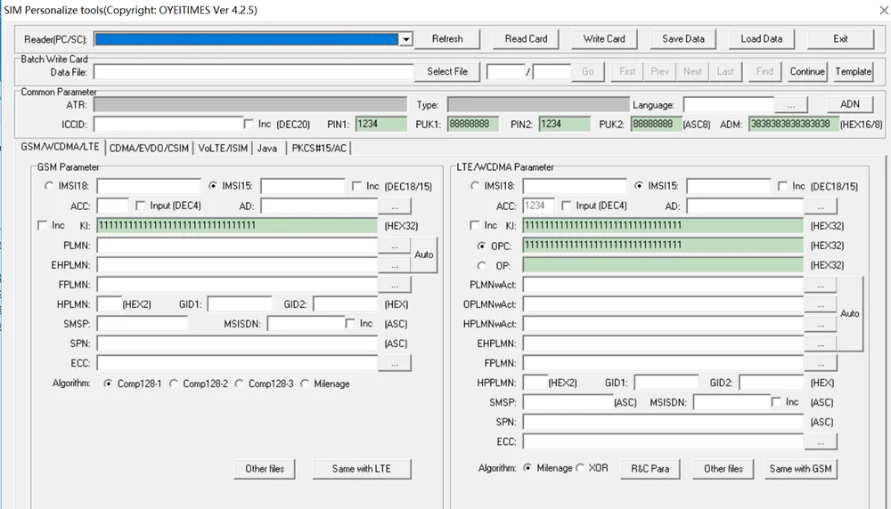 Oyeitimes Java 5g 4.2.5 Ver. Sim Card Powerfull Software Blank 5g Sim