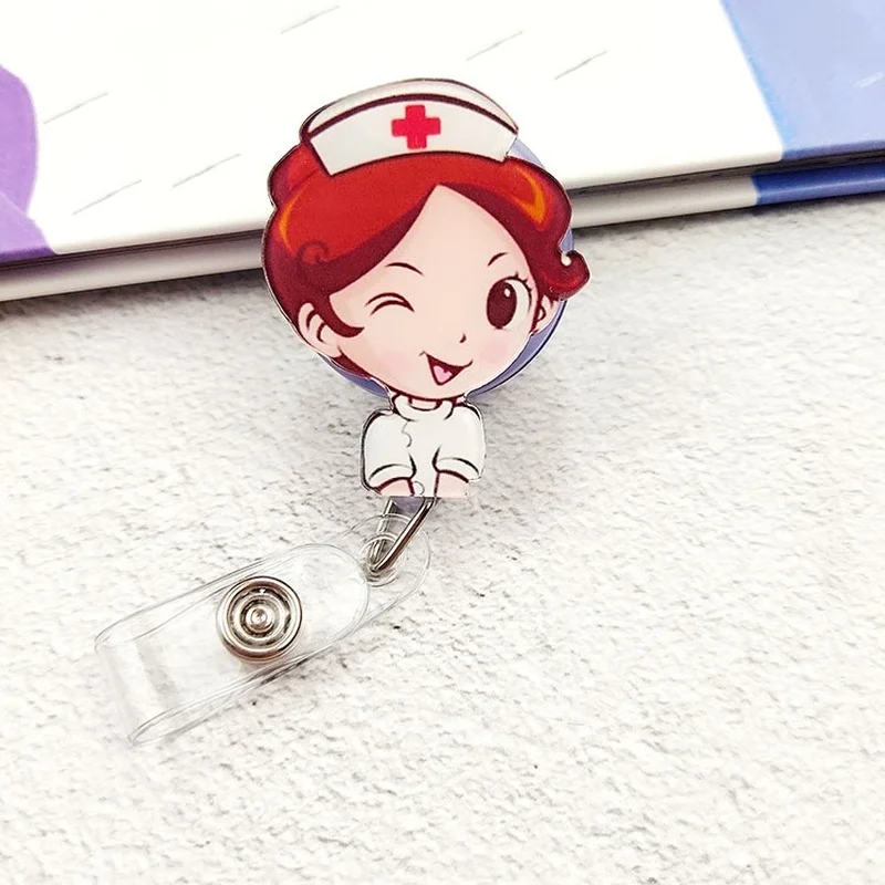 

Retractable ID Credit Card Badge Reel Student Nurse Worker Exhibition ID Name Card Badge Holder Office School Stationery