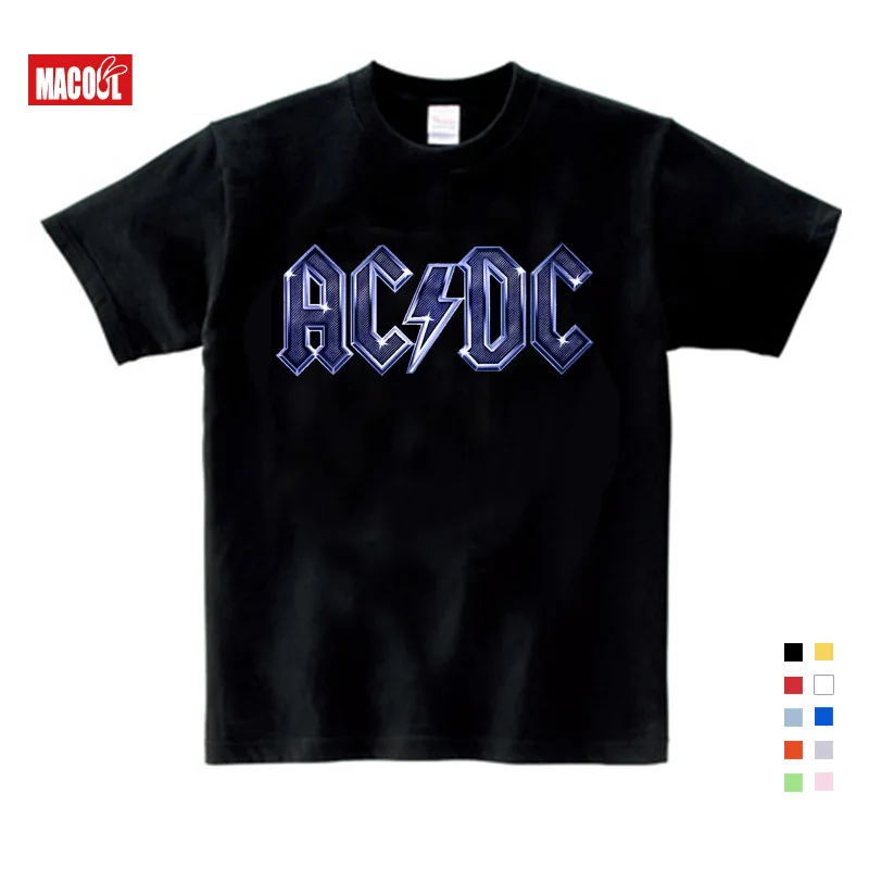ACDC; модные толстовки с капюшоном для детей; забавная одежда; толстовки с капюшоном в стиле рок; повседневные топы для мальчиков и девочек; одежда для малышей; толстовки - Цвет: Kids T-shirt