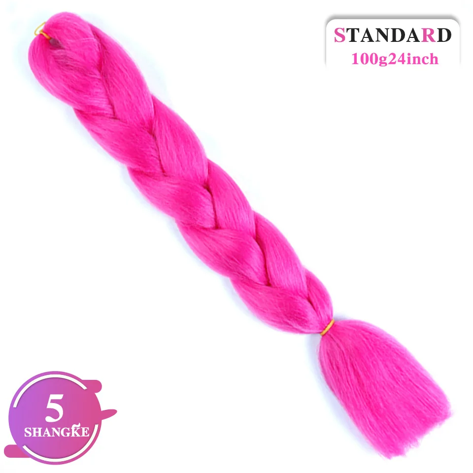 24 дюйма длинные Омбре джамбо коса крючком плетение волос розовый фиолетовый блонд синтетические высокотемпературные волокна волосы для наращивания LUPU - Цвет: 4/30HL