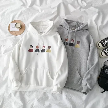 

fashion design hooded women sweatshirt and hoodies 2020 winter new thicken warm loose cute casual all match outwear coat tops