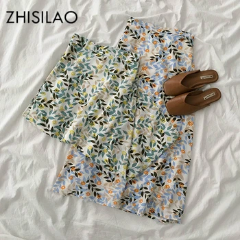 

Floral Print Pleated Midi Skirt Women Elastic High Waist Summer 2020 Boho A-line Skirt Plus Size Elegant Female Beach Wear