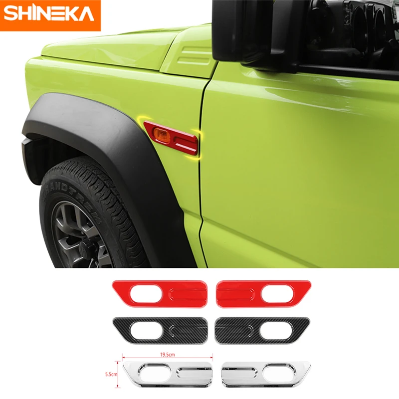

SHINEKA Exterior Stickers For Suzuki Jimny Car Side Fender Turn Signal Light Cover Decoration Lamp Guards For Suzuki Jimny 2019+