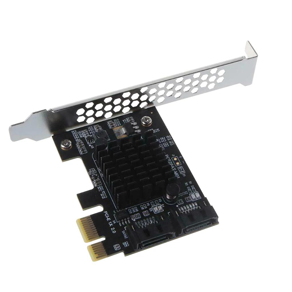 SATA PCI-E Adapter 2 Ports 3.0 to PCIe x1 x16 Expansion Card PCI-e PCI Express Converter Computer Accessory | Компьютеры и офис