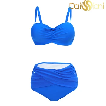 

New high waist large size swimwear women bikini plus size swimsuit swimming suit beachwear big size for Female