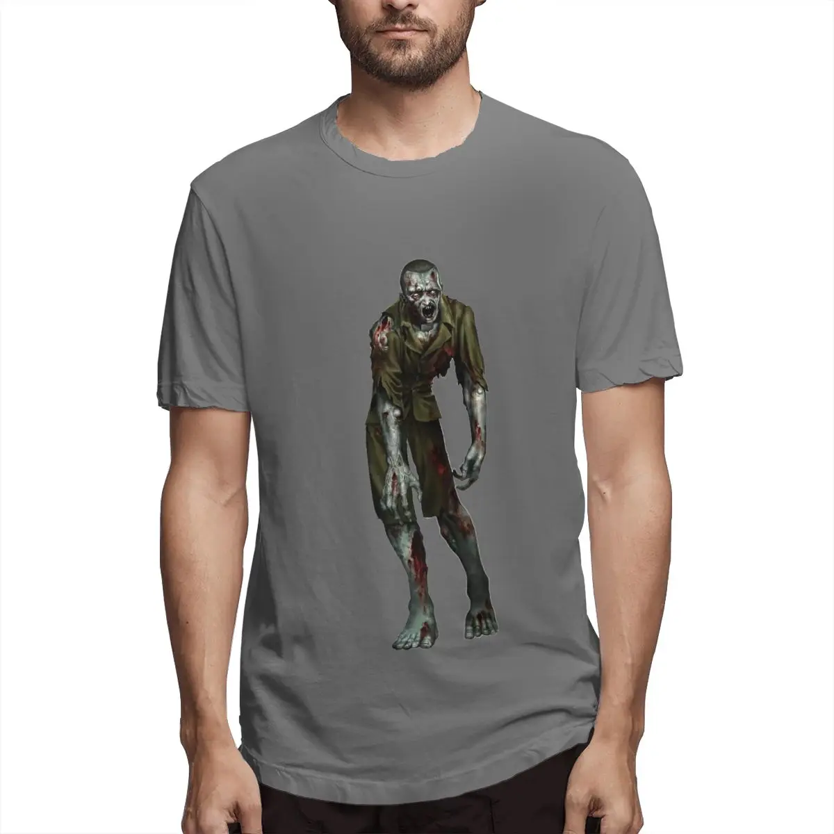 NOISYDESIGNS High-quality Men's T-shirts Zombie Printing Short Sleeve Tshirts Summer Tops Tees Boys Cotton Camiseta Masculina