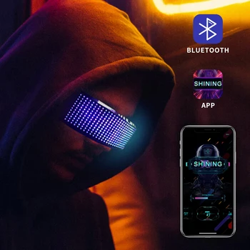 

Luminous Bluetooth LED Glowing Glasses USB Charge DIY Edit Multi-Lingual Quick Flash Led Shining Glasses For Bar Party