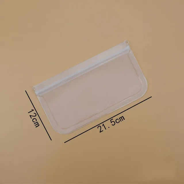 21.5x12cm Силиконовый контейнер для хранения еды герметичные контейнеры многоразовые стоьте вверх молния закрывайте сумки чашки свежий мешок еда домашний кухонный Организатор - Цвет: 21.5x12cm
