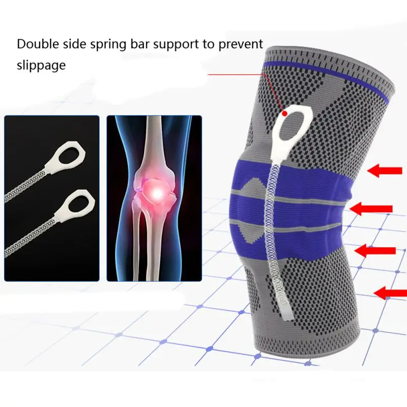 Спортивная поддержка силиконовой поддержки колена Meniscus Shin Bone защита спортивной безопасности 1 шт. в комплекте