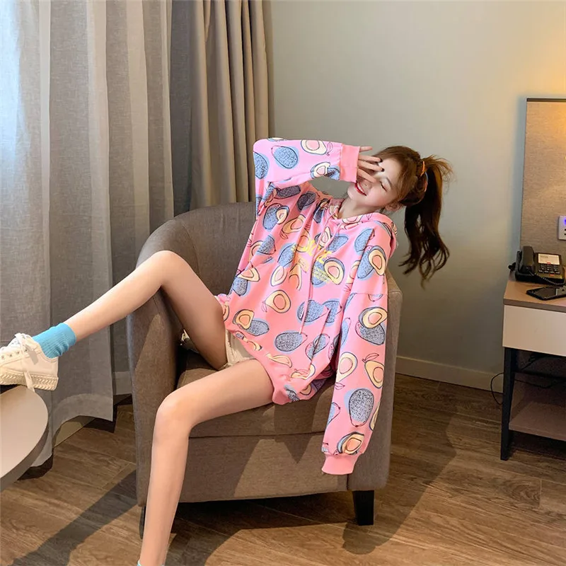 Ulzzang Женская Лоскутная Толстовка Harajuku печать с капюшоном Толстовка Осень bf с длинными рукавами свободный свитер толстовка женская