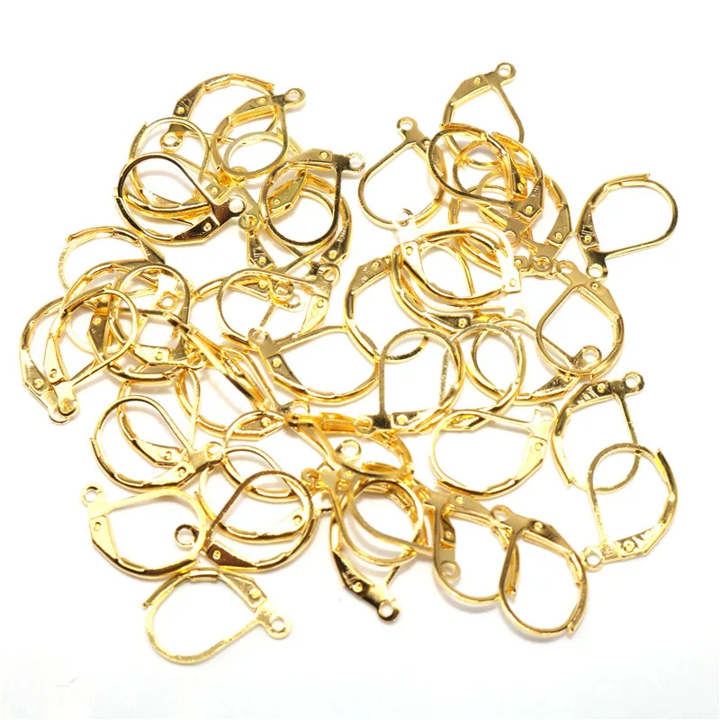 Fashion 50pcs Clip Earring Silver Copper Clip on Earring Findings Clasp Earings Making Accessories Clip Earing No Pierced