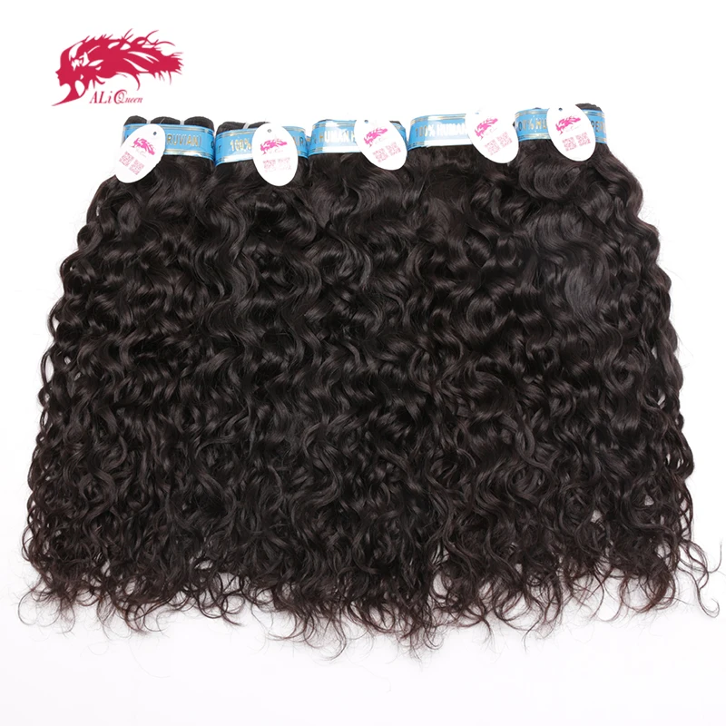 Ali Queen Hair оптовая продажа 10 шт./партия перуанские волнистые натуральные кудрявые