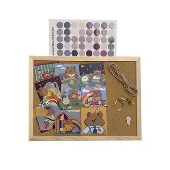 

Cork Wood Wall Hanging Message Bulletin Board Frame Notice Note Memo Board Shop 090F