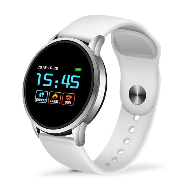 silver white LIGE фитнес-трекер IP67 водонепроницаемый смарт-браслет экран монитор сердечного ритма шагомер OLED Bluetooth спортивные Смарт-часы для женщин - Цвет: silver white