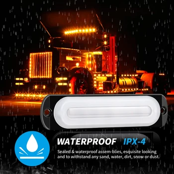 

10PCS Light 12V Car Yellow 6LED Auto Truck Fog Light Off-road Urgent 11.2*2.8cm