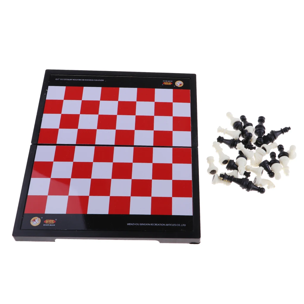 1 Set International Chess Board with Chess Pieces Toys Family Travel Games