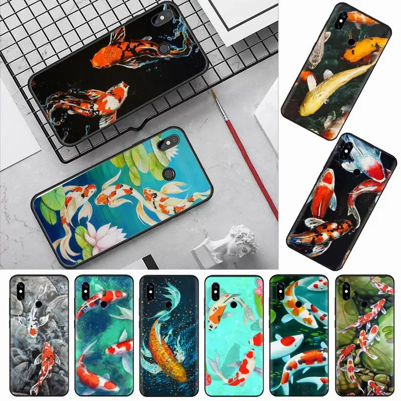 

Chinese Koi Fishes good luck Phone Case For Xiaomi Redmi 7 8 9t a3 9se k20 mi8 max3 lite 9 note 9s 10 pro