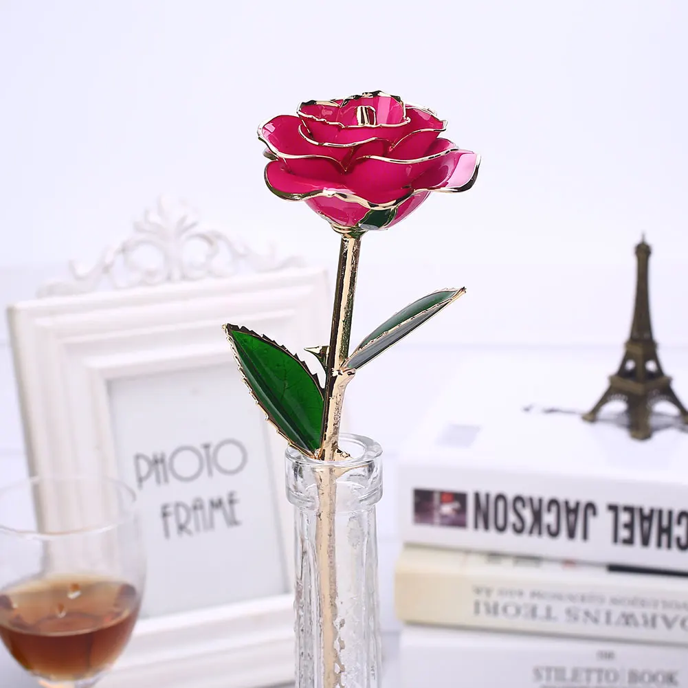 Искусственное растение розы подарок Цветочный декор эмуляционный цветок 10 цветов Золотая фольга реквизит фестиваль ресторан отель орнамент