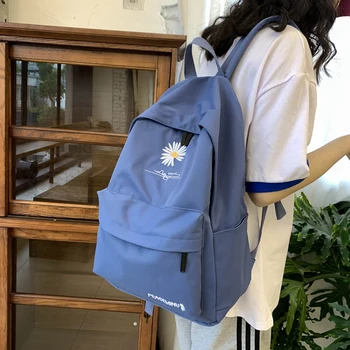

Backpack for Teenagers School Bag with Embroidery Kids Bags Girls Teenager Mochila Feminina Black Fashion Laptop Women Bookbags