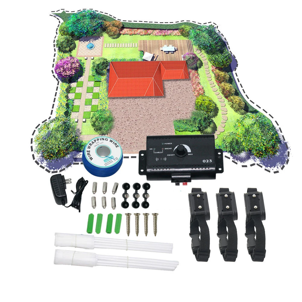 Pet-Dog-Fence Electric Safety with Waterproof Shock-Training-Collar Buried No-Battery