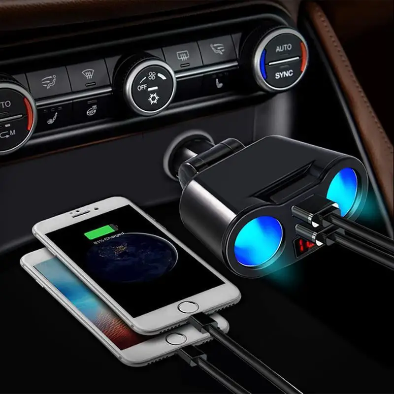 AOZBZ автомобильный прикуриватель 5 в 3.1A двойной USB разъем адаптер Напряжение монитор для телефона MP3 DVR Авто сплиттер штекер конвертер