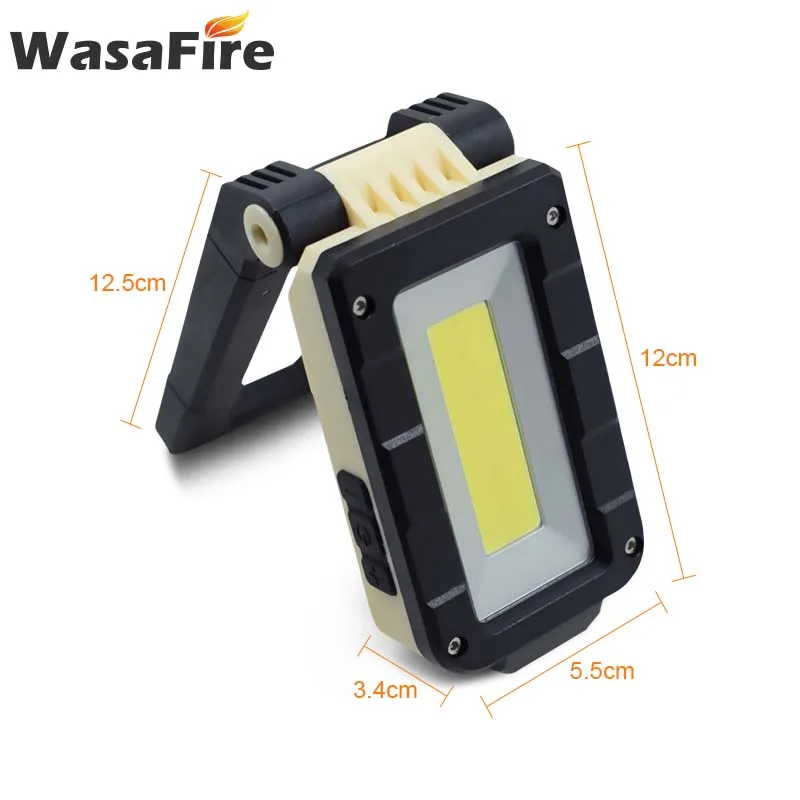 WasaFire складной рабочий светильник COB+ XPE светодиодный светильник-вспышка Перезаряжаемый USB фонарь красный и белый светильник фонарь встроенный аккумулятор - Мощность в ваттах: Large Size