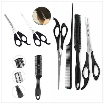 

4Pcs Hair Scissors Cutting Shears Salon Professional Barber Hair Cutting Thinning Hairdressing Styling Tool Hairdressing Comb