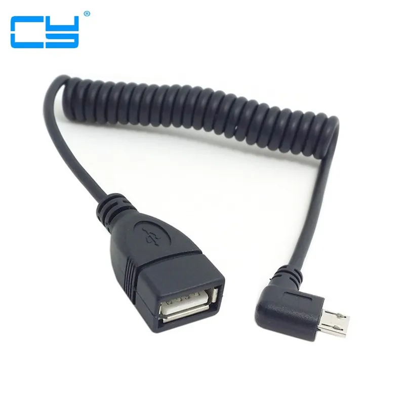 100 см 1 м 90 градусов прямоугольный Micro USB 5Pin OTG разъем для Женский удлинитель