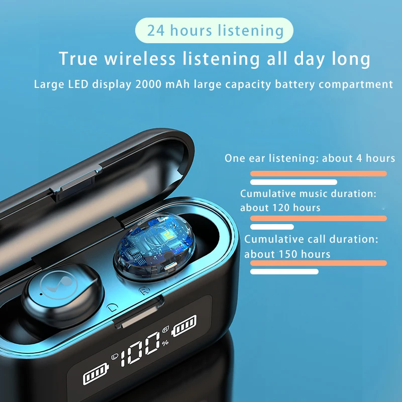 TRER TWS 5 0 Wireless Bluetooth Earphone 3500 mah Charging Case Touch Control in Ear Headset auriculares LED Display Earbuds